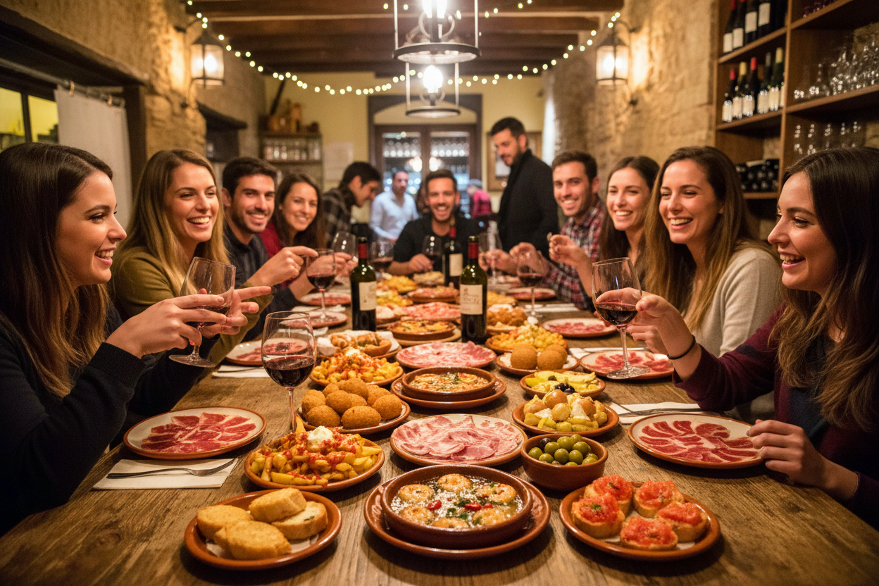 Tempting Tapas Menu with Desserts. £70 per person